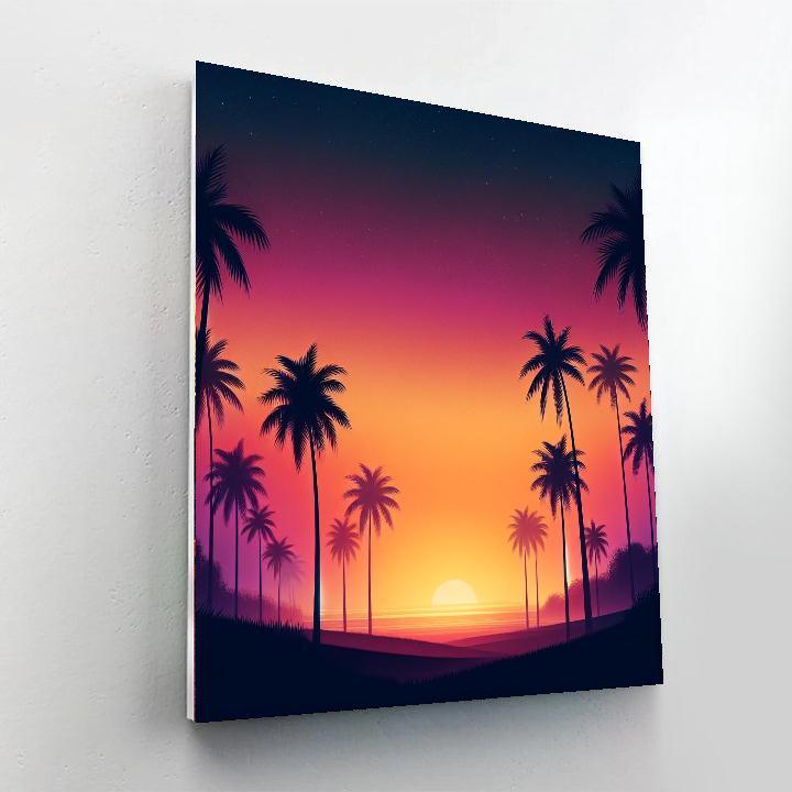 Tropical Evening Glow Painting By Numbers Kit