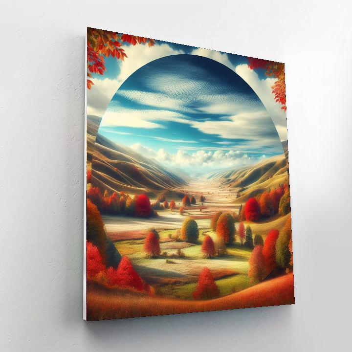 Golden Autumn Countryside Numbered Painting Kits