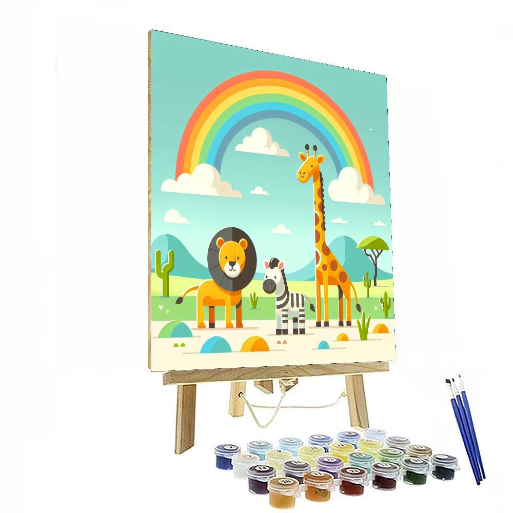 Nature's Rainbow Safari Paint By Number