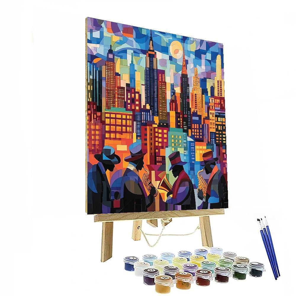 Romare Bearden Inspired Dynamic Urban Jazz  Paint By Numbers