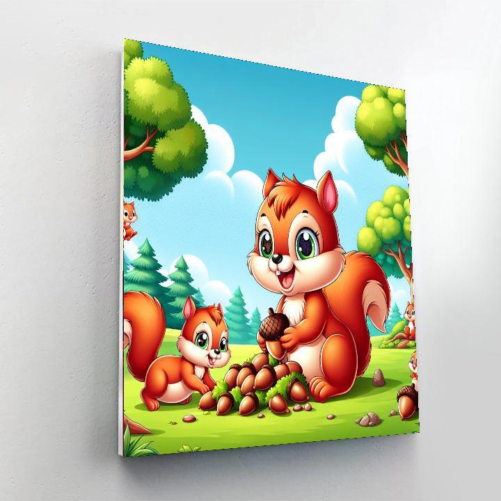 Silly Silly Squirrels Paint By Numbers Kits