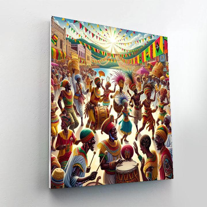 Kingston Maroon Festival - Jamaica DIY Paint By Numbers