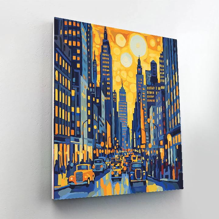 Edward Hopper Inspired Jazz Age Cityscape  Paint By Numbers