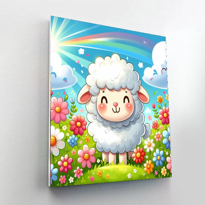 Sunny Sheep Number Painting