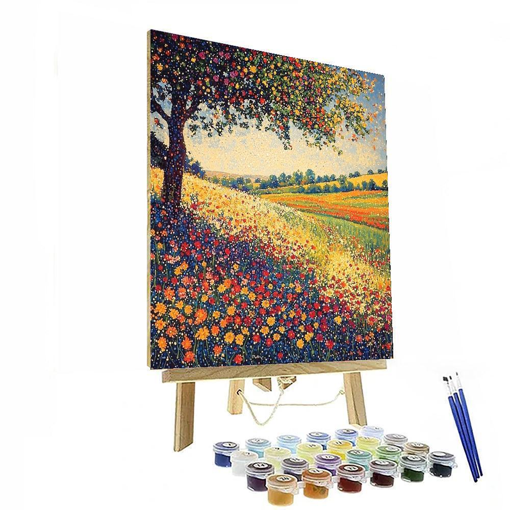 Georges Seurat Inspired Vibrant Meadows In Bloom  Paint By Numbers Kits