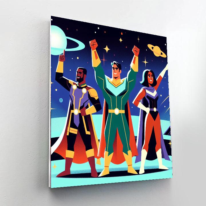 Galactic Guardians Gala Painting By Numbers Kit