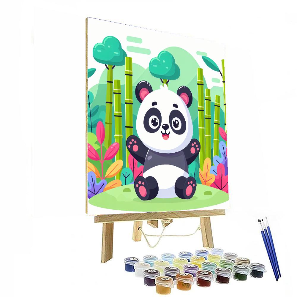 Panda Playground Paradise Painting By Numbers Kit