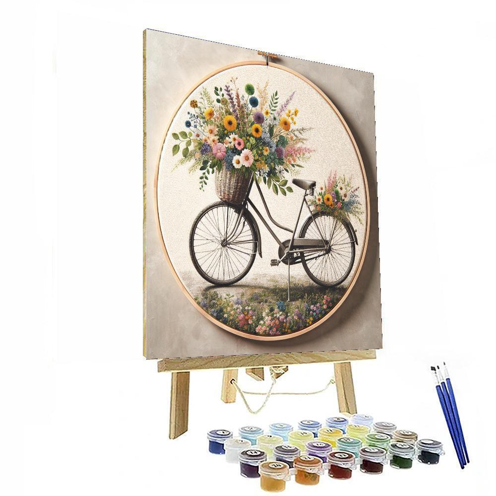 Retro Bicycle Adventure DIY Paint By Numbers