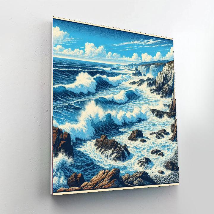 Breathtaking Ocean Vista Painting By Numbers Kit
