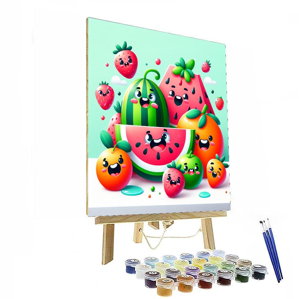 Colorful Summer Fruits DIY Paint By Numbers