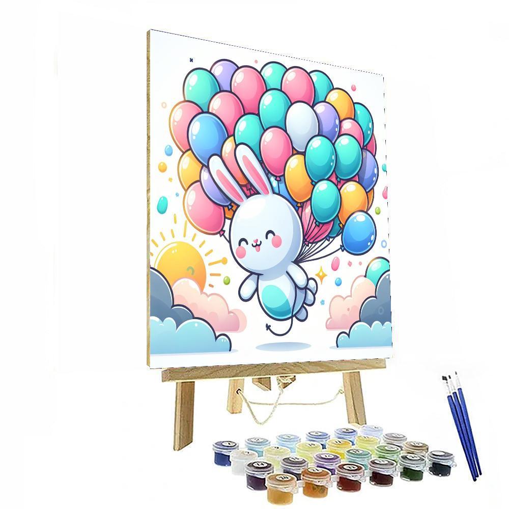 Bubbly Balloon Bunny Number Painting