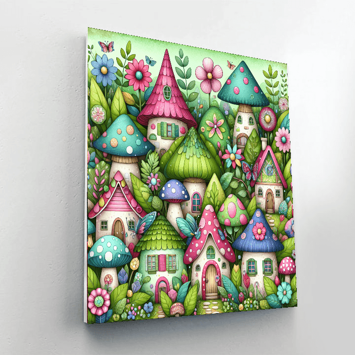 Charming Fairy Village Paint By Number