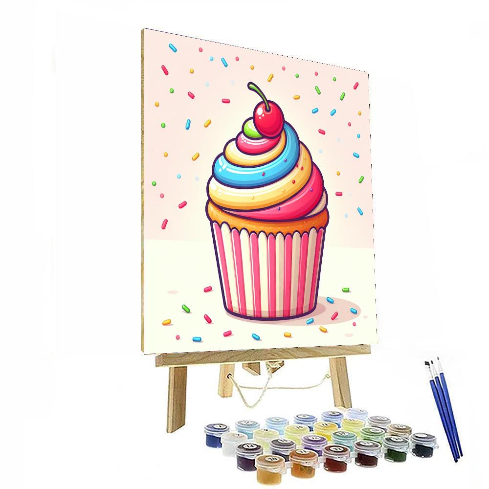 Playful Cupcake Painting Number Kit