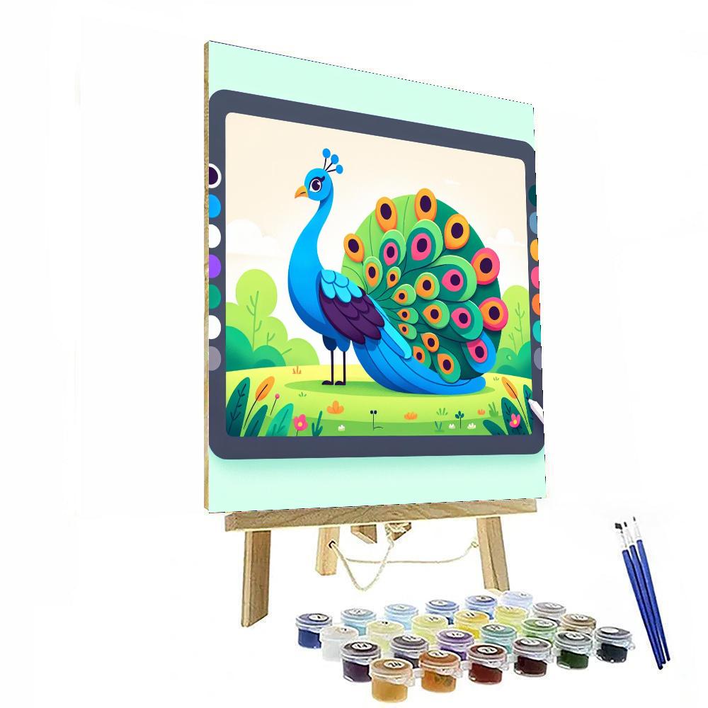 Vibrant Peacock Paint By Numbers Art