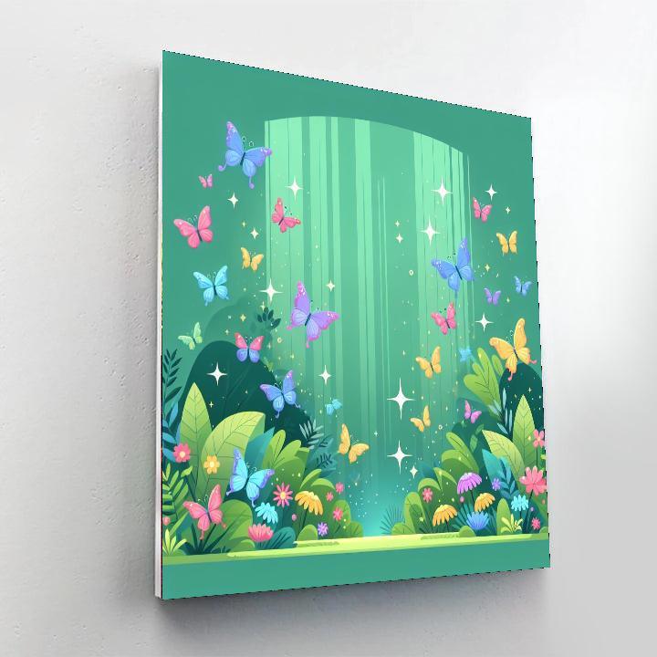 Magical Butterfly Haven Paint By Color