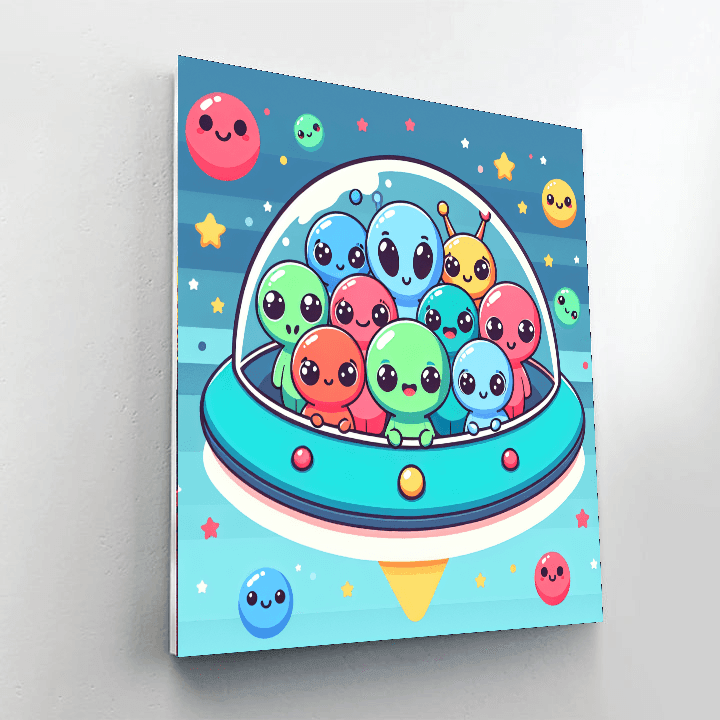 Galactic Alien Encounter Paint By Color