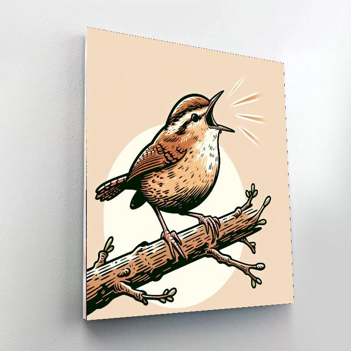 Witty Wren Paint By Numbers Art