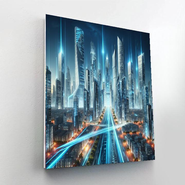 Modern Techscape Paint By Number