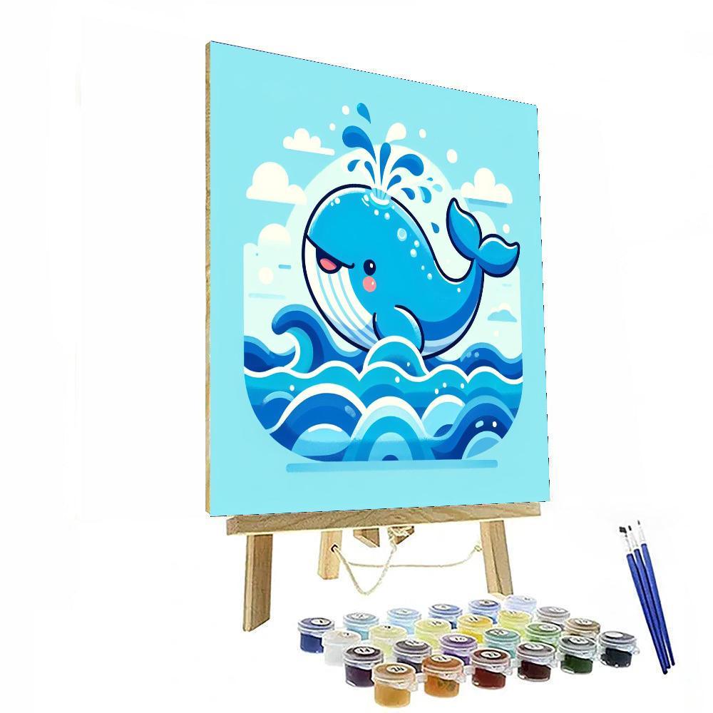 Whimsical Whale Watching Paint By Numbers