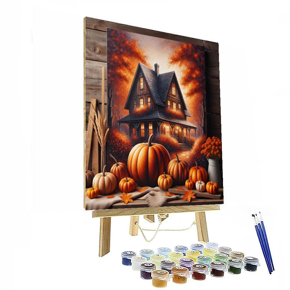 Rustic Autumn Farm Paint By Numbers Art