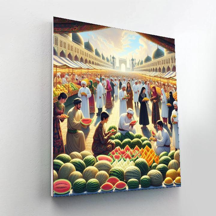 Melon Day - Turkmenistan Painting Number Kit