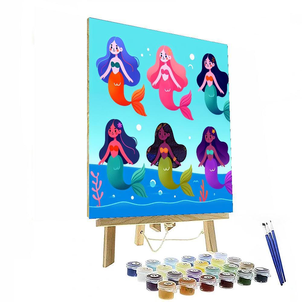 Mystical Mermaid Meeting Paint By Color