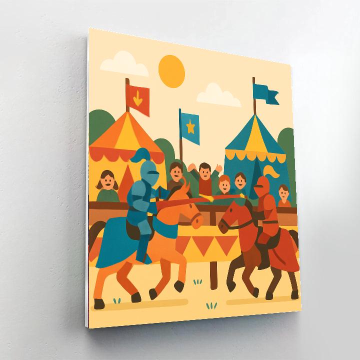 Historic Knights' Tournament Painting By Numbers Kit