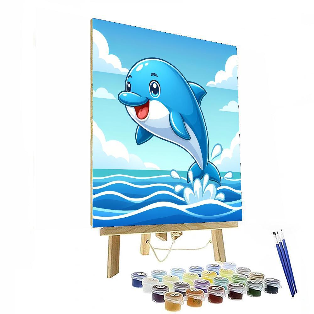 Dolphin Splash Paint By Number