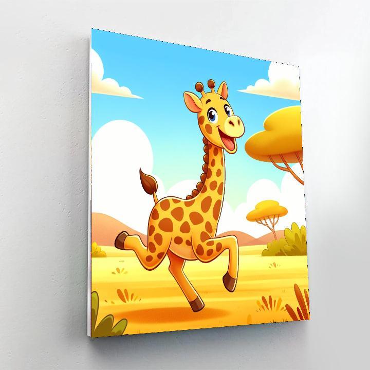 Galloping Giraffe Paint By Numbers