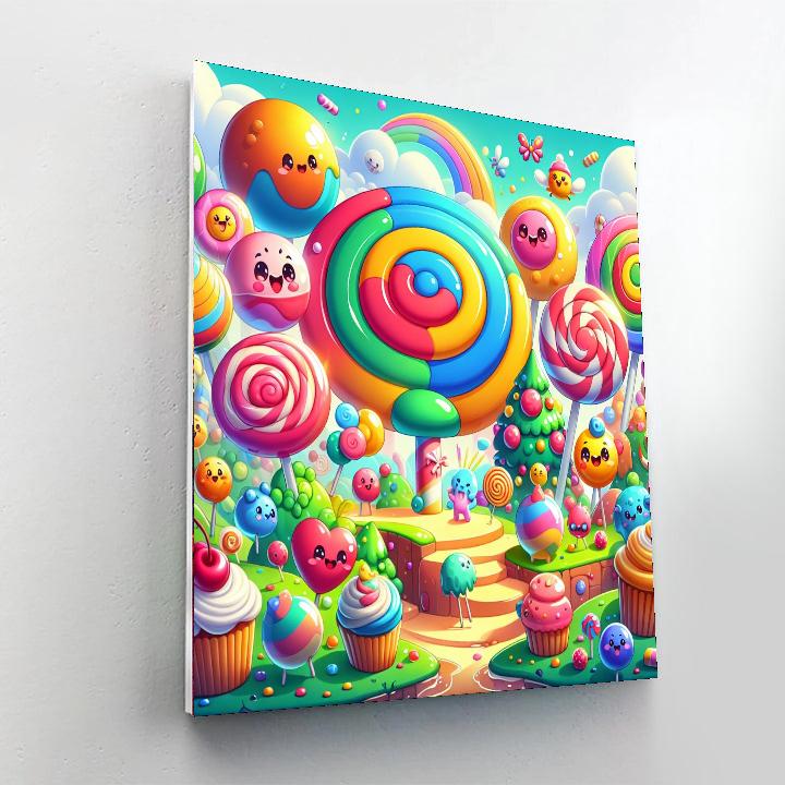 Fantastic Candyland Paint By Numbers Art