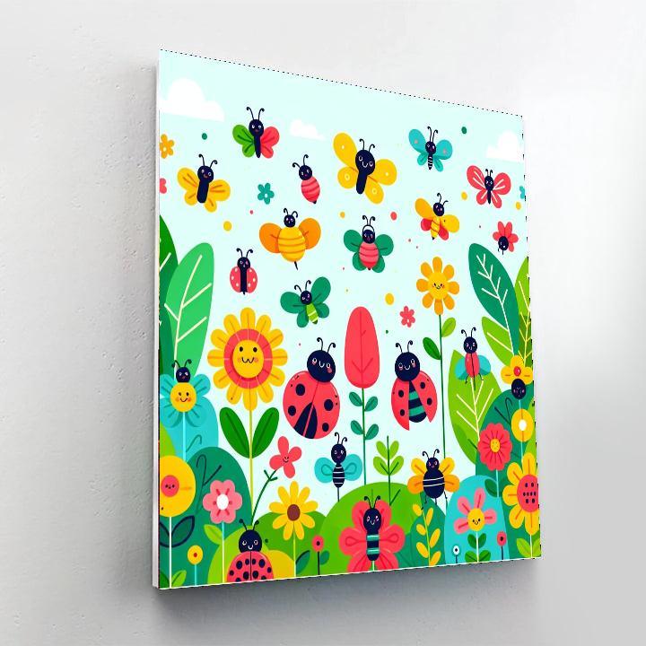 Garden Bugs And Friends Paint By Numbers Art