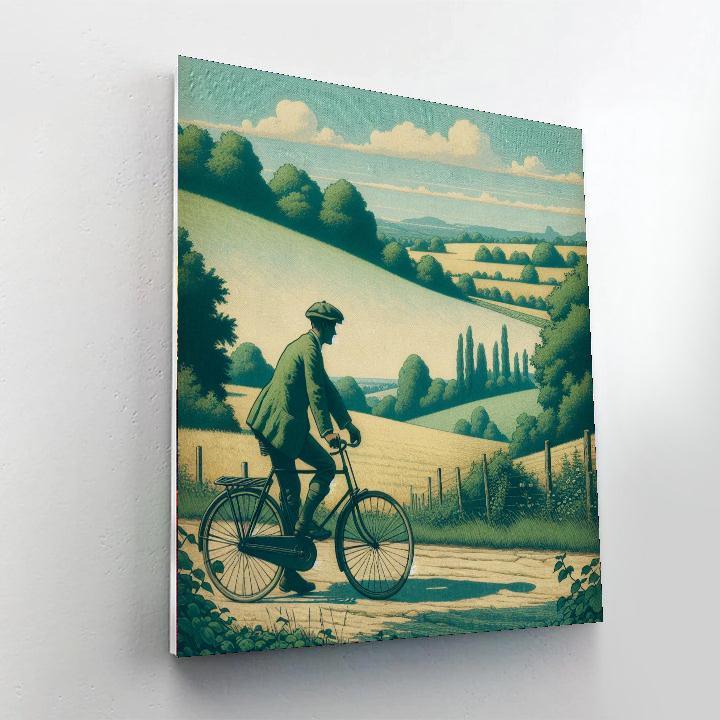 Vintage European Bicycle Tour Paint By Numbers Kits