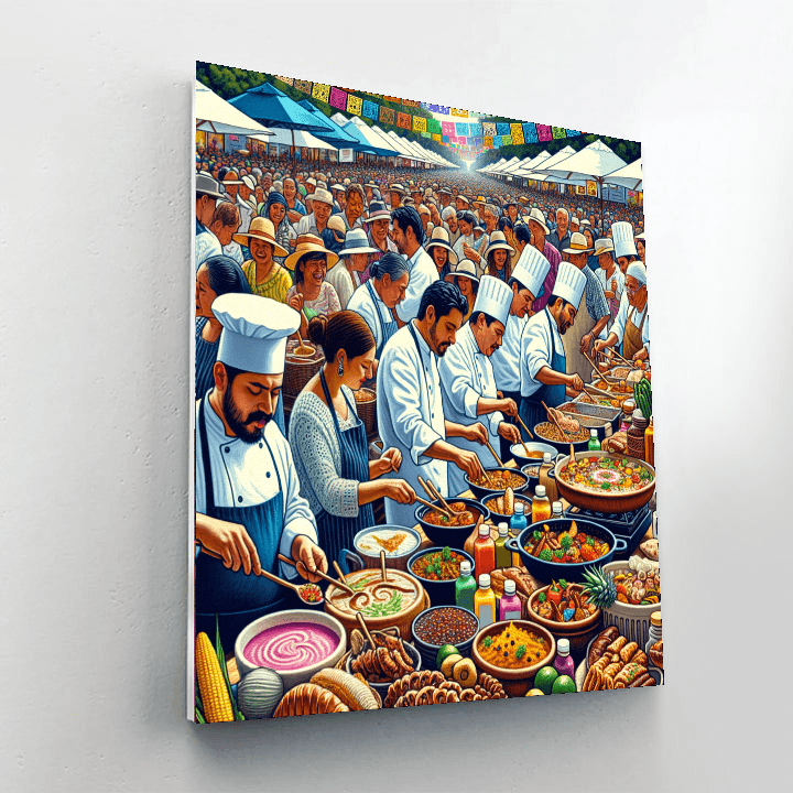 Oaxaca Culinary Festival Painting By Numbers Kit