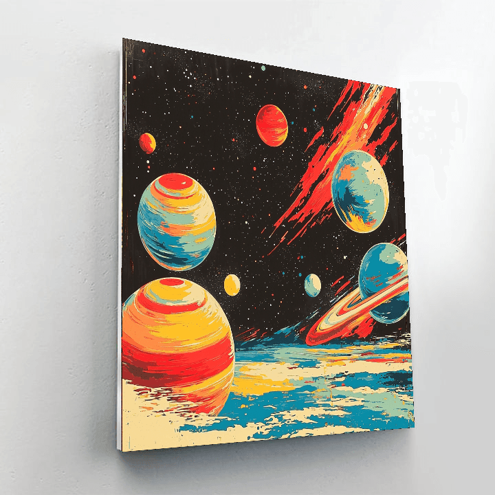 Yves Tanguy Inspired Galactic Wanderlust  Paint By Numbers Art