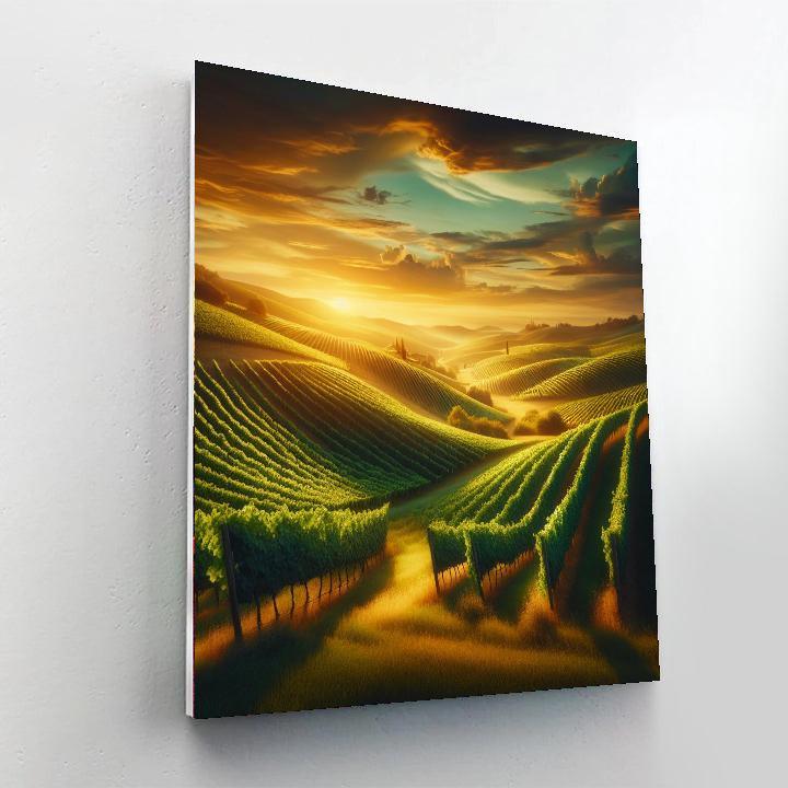 Romantic Vineyard Evening DIY Paint By Numbers