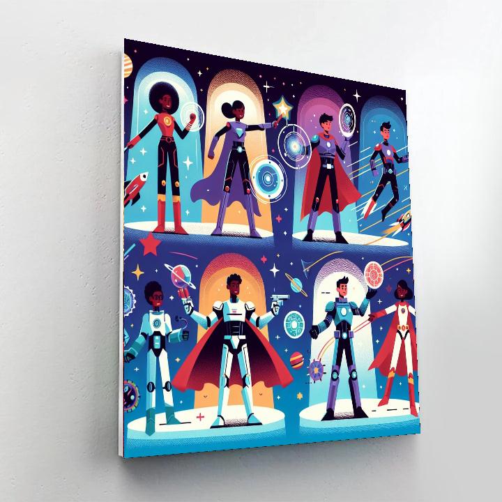 Space Galaxy Guardians Paint By Color