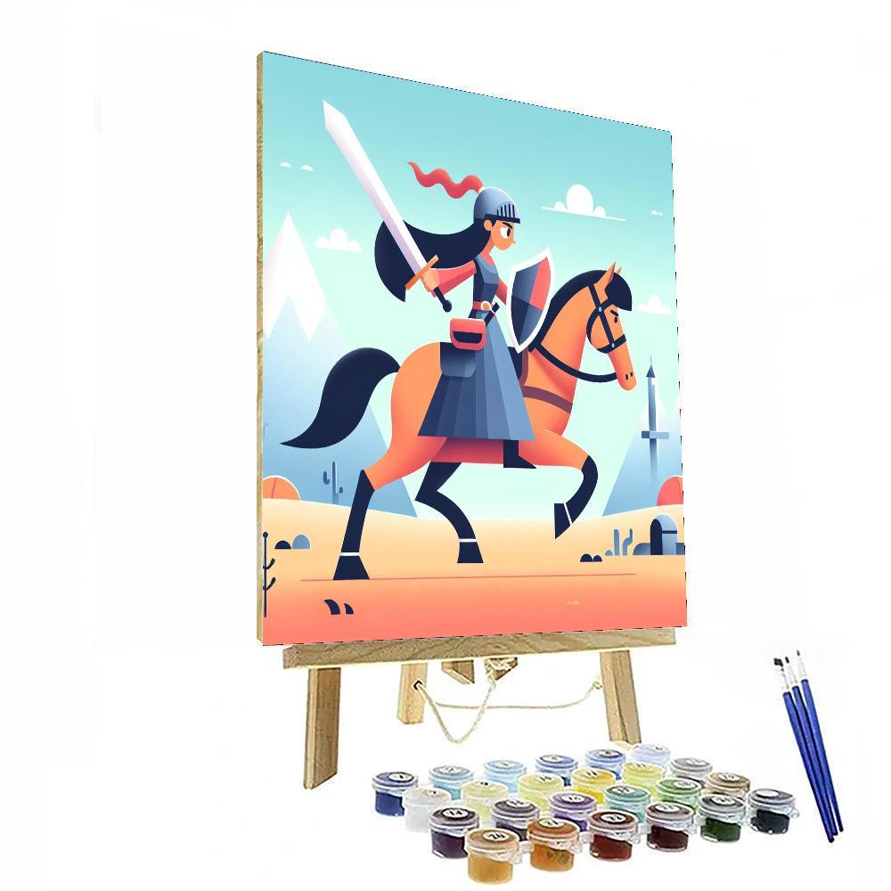 Courageous Knight Quest Paint By Numbers Art