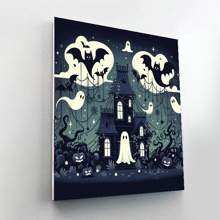 Mysterious Haunted House Painting Number Kit
