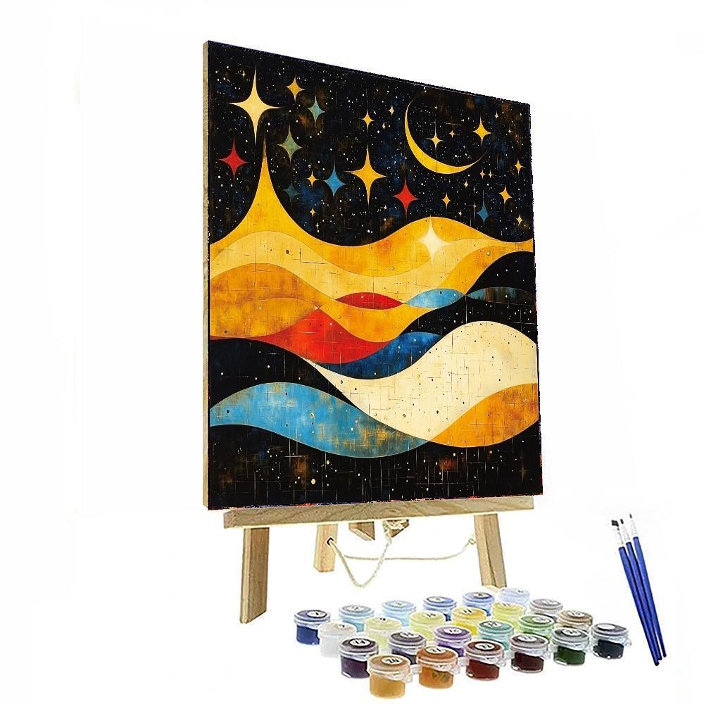 Joan Miro Inspired Luminous Stars  Paint By Number