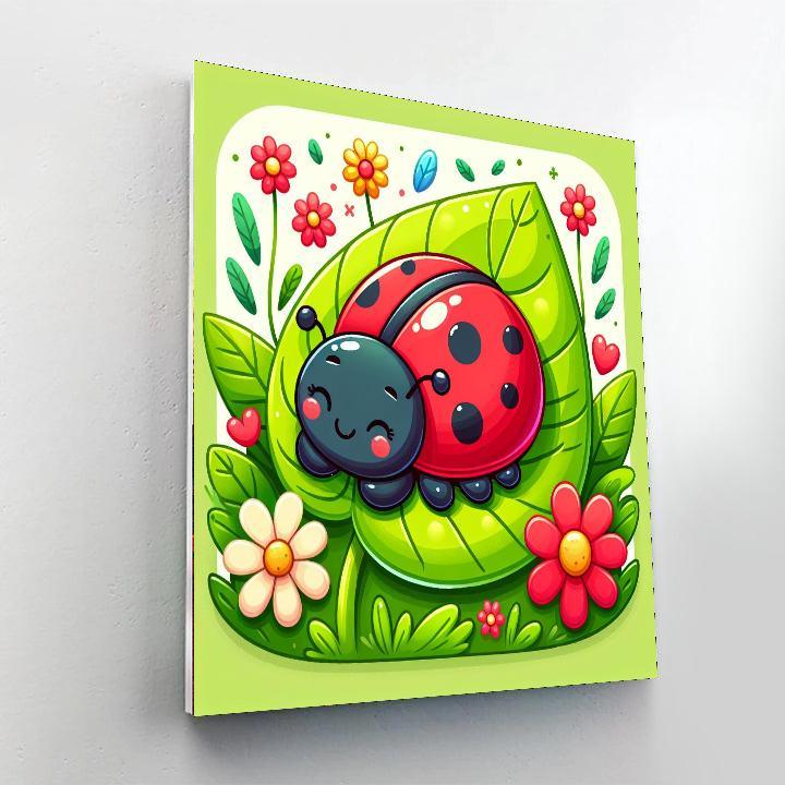 Elegant Ladybug Painting By Numbers Kit
