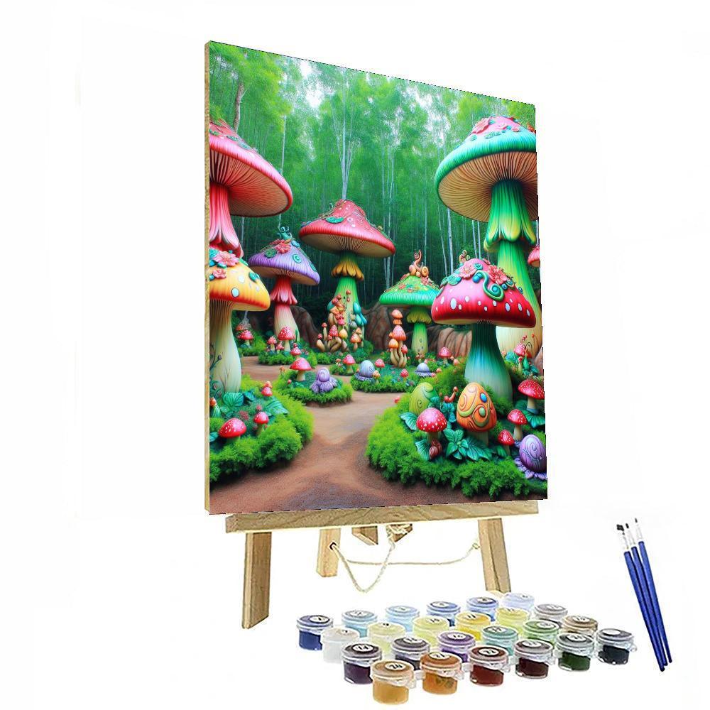 Fairytale Mushroom Enclave Painting By Numbers Kit