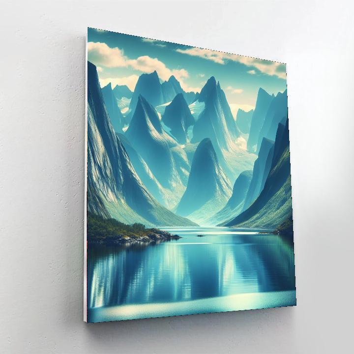 Nordic Fjord Serenity Numbered Painting Kits