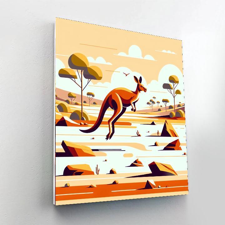 Kooky Kangaroos Paint By Numbers Art