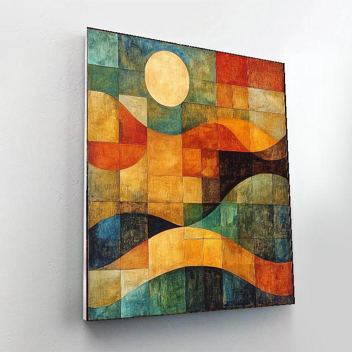 Paul Klee Inspired Geometric Dance  Painting Number Kit