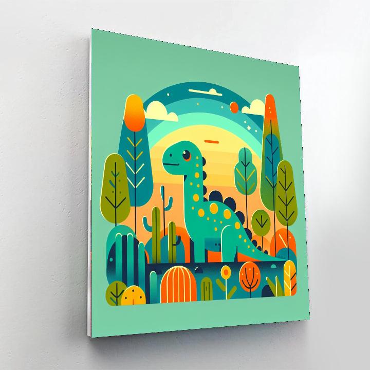 Prehistoric Dinosaur Kingdom Paint By Numbers Art