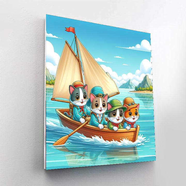 Courageous Cats Paint By Numbers Art