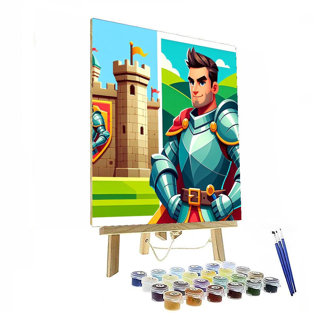 Courageous Knight's Challenge Numbered Painting Kits