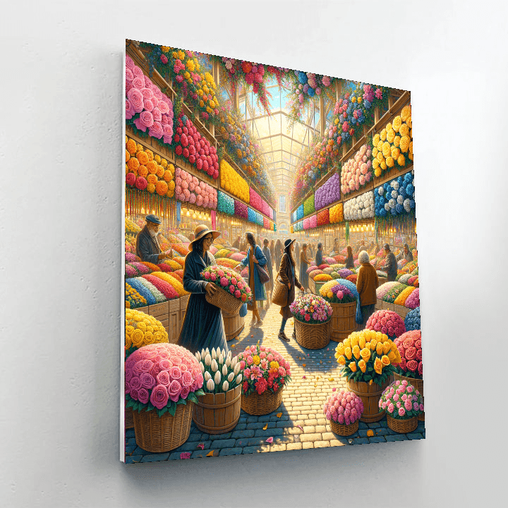 Charming Flower Market Paint By Number