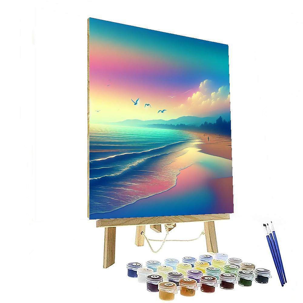 Calming Coastal Escape Painting Number Kit