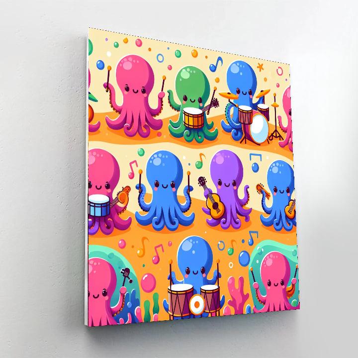 Octopus Orchestra Paint By Numbers